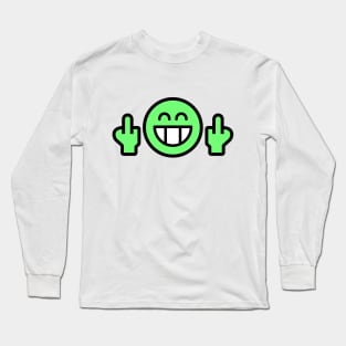 Smiley Emoji cheeky grin (3c) Long Sleeve T-Shirt